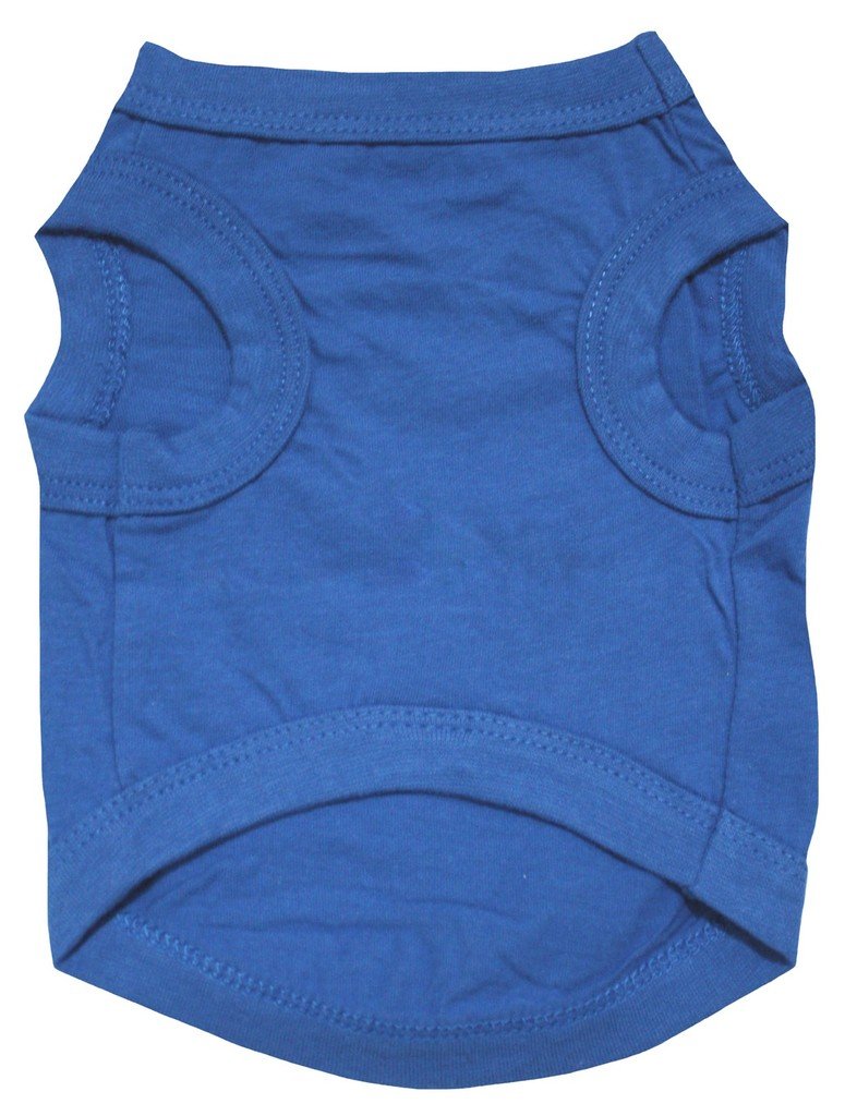 Petitebella Plain Single Color Puppy Dog Shirt (Royal Blue, Xx-Large)